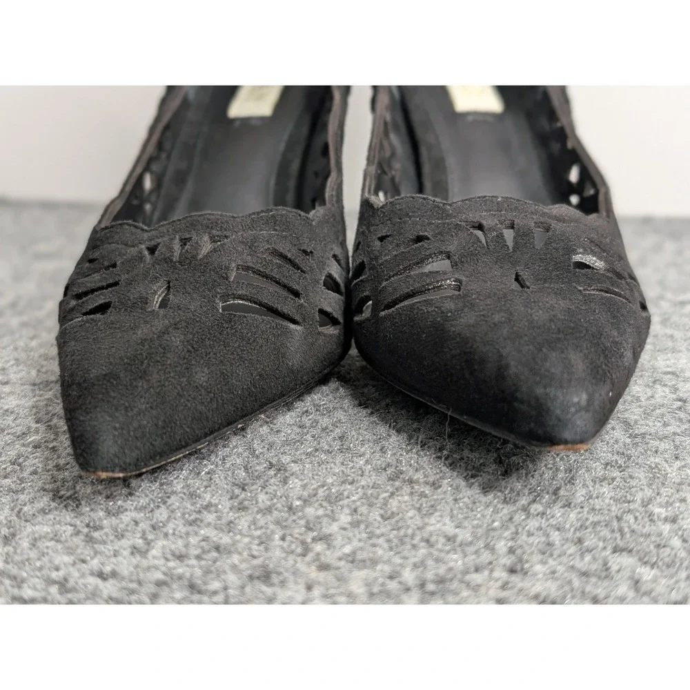 Lauren Ralph Lauren Sania Dress Suede‎ Pump Heels Women's Size 8.5 B Black